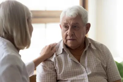 If someone is experencing dementia hallucinations or delusions, the best thing is to refocus their attention elsewhere.